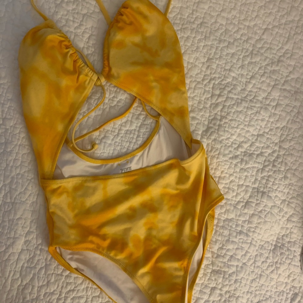 Yellow Tie-Dye One-Piece Swimsuit - Women